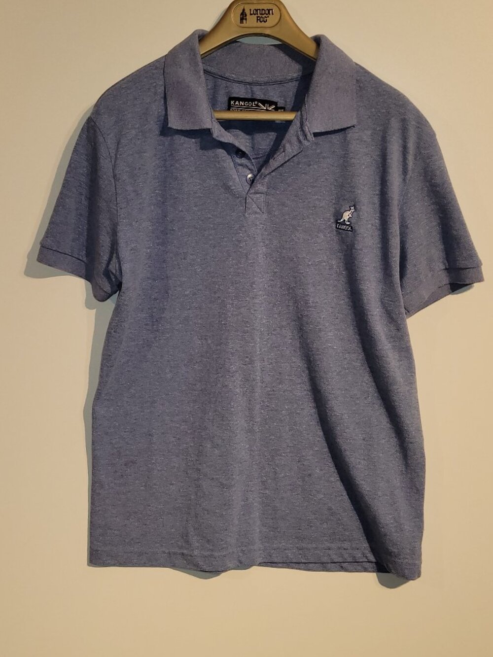 Kangol Men's Short Sleeve Embroidered Kangaroo Logo Polo Shirt